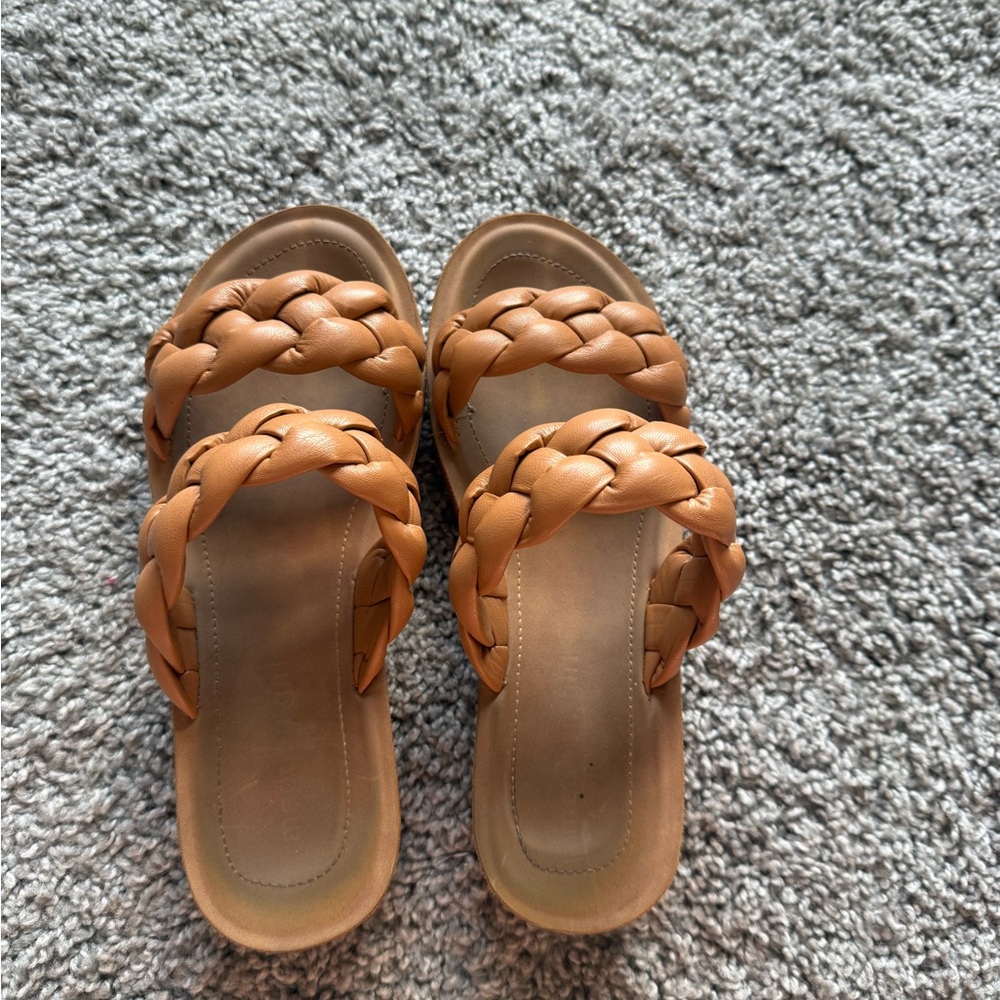Braided Tan Women's Sandals Size 7.5